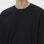 Hitstandard Crew Neck Long Sleeve T-Shirt [Black]