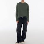 Pigment Relaxed Crew Neck Long Sleeve T-Shirt [Khaki]