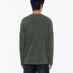 Pigment Relaxed Crew Neck Long Sleeve T-Shirt [Khaki]
