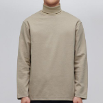 Ponte Turtle Neck Long Sleeve T-Shirt [Beige]