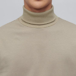 Ponte Turtle Neck Long Sleeve T-Shirt [Beige]