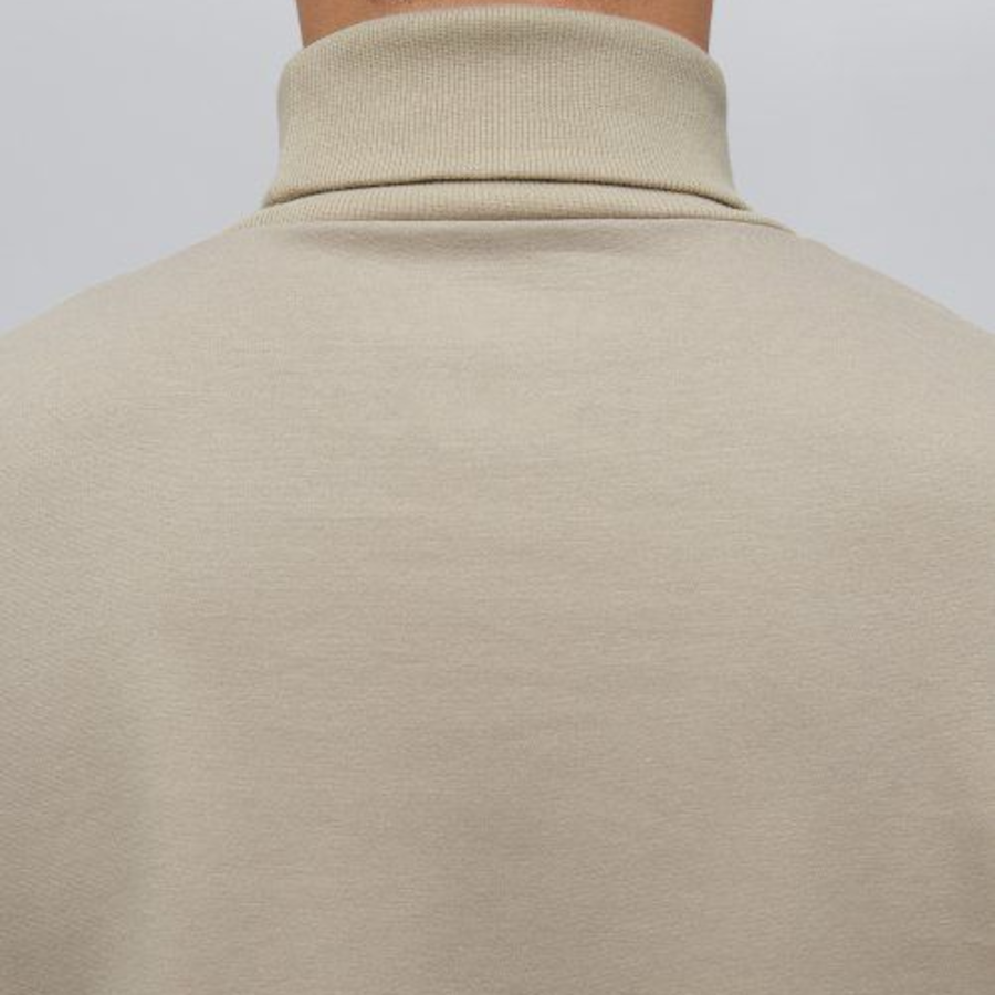 Ponte Turtle Neck Long Sleeve T-Shirt [Beige]