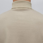 Ponte Turtle Neck Long Sleeve T-Shirt [Beige]