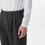 Tencel Slim Mock Neck Long Sleeve T-Shirt [White]