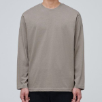 [Cooltandard] Crew Neck Long Sleeve T-Shirt [Dusty Beige]