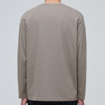[Cooltandard] Crew Neck Long Sleeve T-Shirt [Dusty Beige]