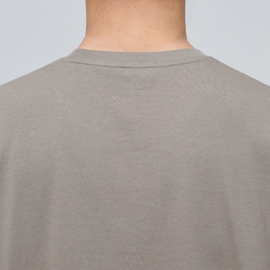 [Cooltandard] Crew Neck Long Sleeve T-Shirt [Dusty Beige]