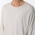 Relaxed CR Scoop Neck Long Sleeve T-Shirt [Cream]