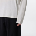 Relaxed CR Scoop Neck Long Sleeve T-Shirt [Cream]