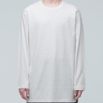 Layered Crew Neck Long Sleeve T-Shirt (Long Length) [Oatmeal]