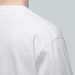 Layered Crew Neck Long Sleeve T-Shirt (Long Length) [Oatmeal]