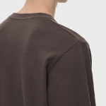 [HitStandard] Crew Neck Long Sleeve T-Shirt [Dark Brown]
