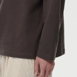 [HitStandard] Crew Neck Long Sleeve T-Shirt [Dark Brown]