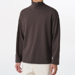 [HitStandard] Turtle Neck Long Sleeve T-Shirt [Dark Brown]