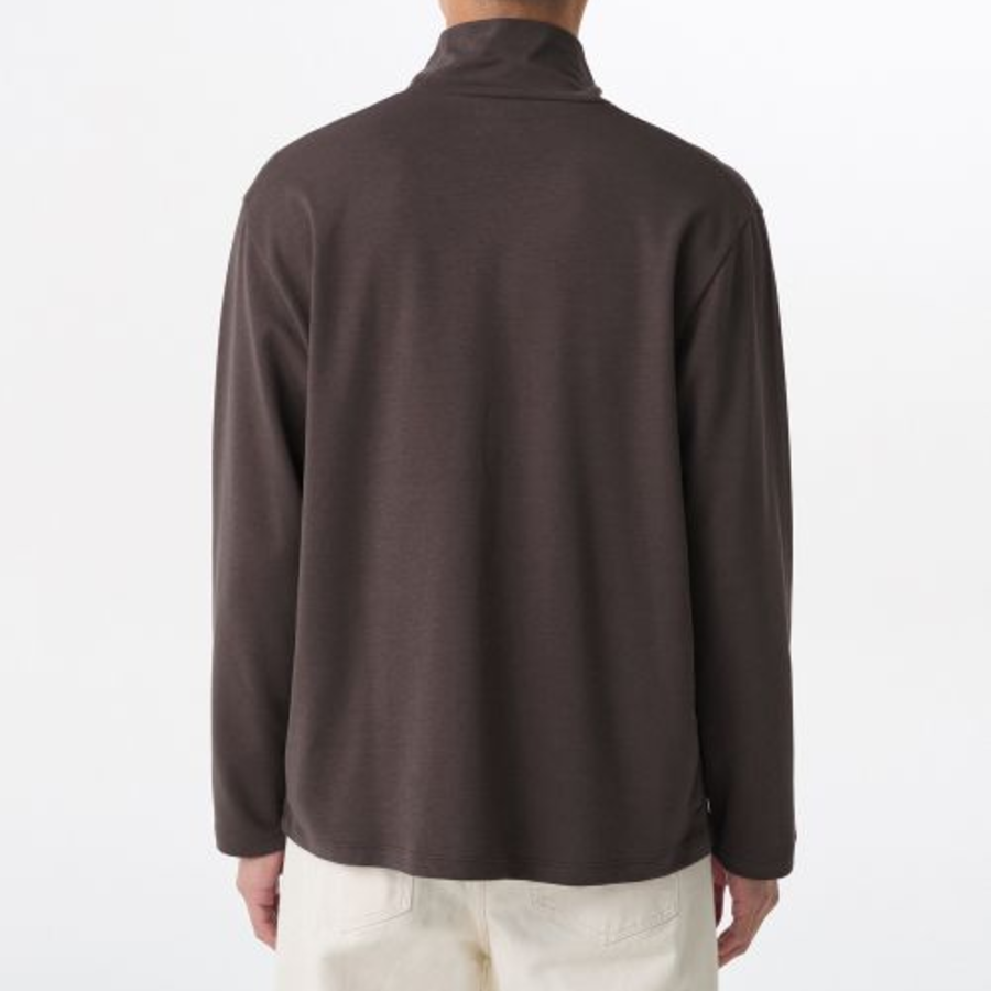 [HitStandard] Turtle Neck Long Sleeve T-Shirt [Dark Brown]