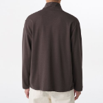 [HitStandard] Turtle Neck Long Sleeve T-Shirt [Dark Brown]