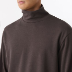 [HitStandard] Turtle Neck Long Sleeve T-Shirt [Dark Brown]