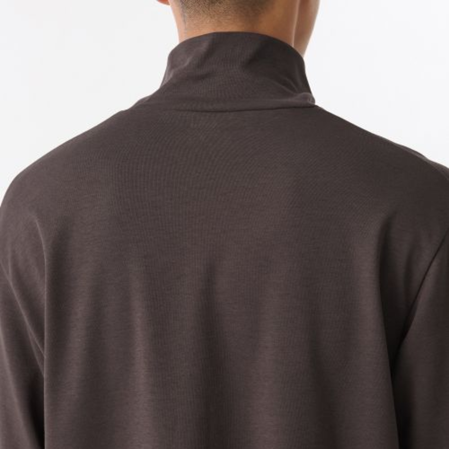[HitStandard] Turtle Neck Long Sleeve T-Shirt [Dark Brown]