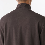 [HitStandard] Turtle Neck Long Sleeve T-Shirt [Dark Brown]