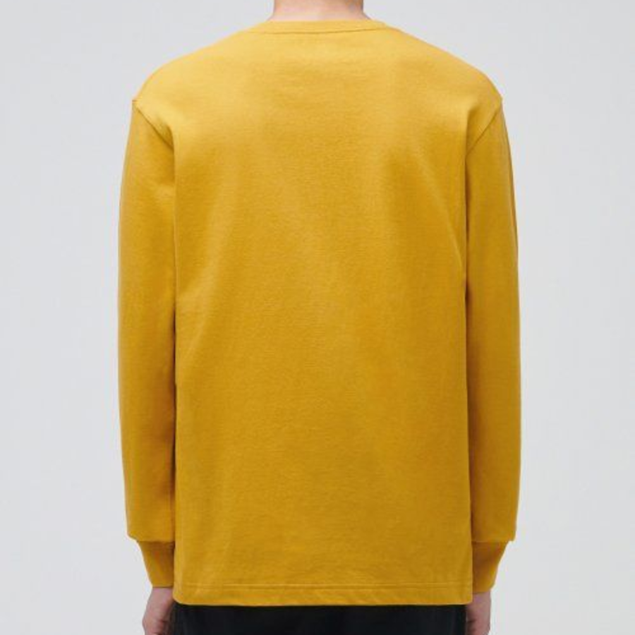 Crew Neck Long Sleeve T-Shirt [Mustard]