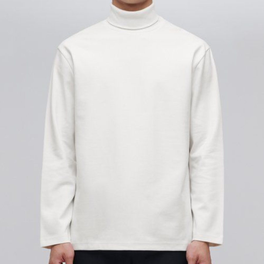 Ponte Turtle Neck Long Sleeve T-Shirt [Cream]