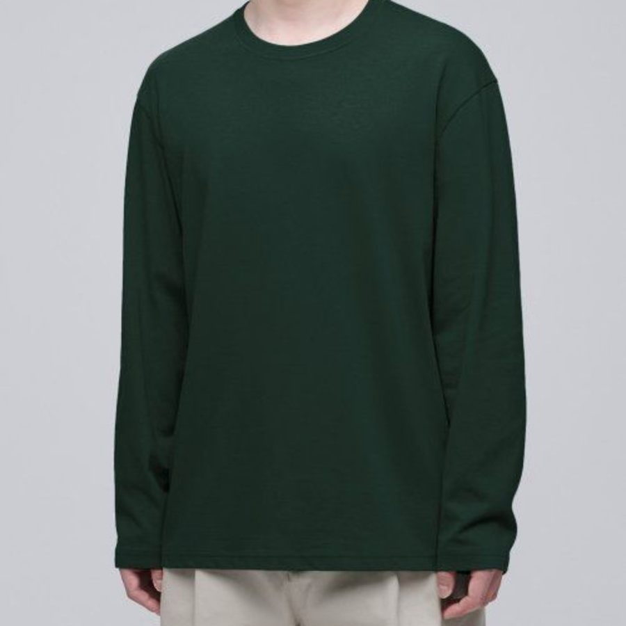Basic Long Sleeve T-Shirt [Deep Green]