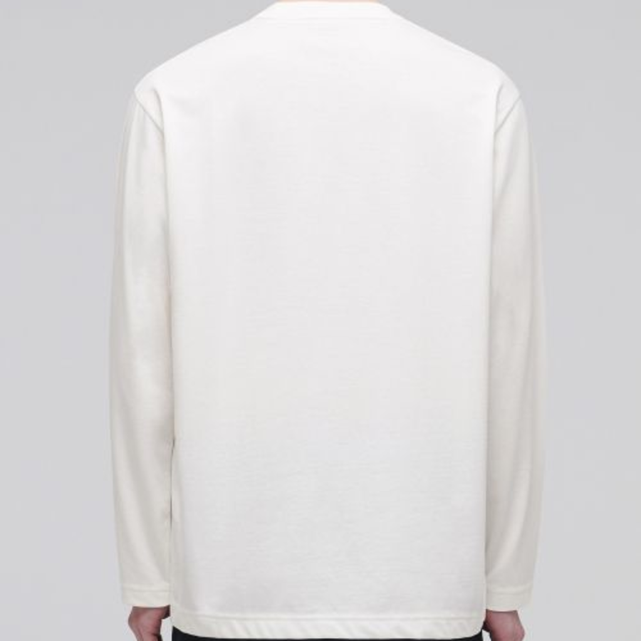 [Cooltandard] Crew Neck Long Sleeve T-Shirt [Cream]