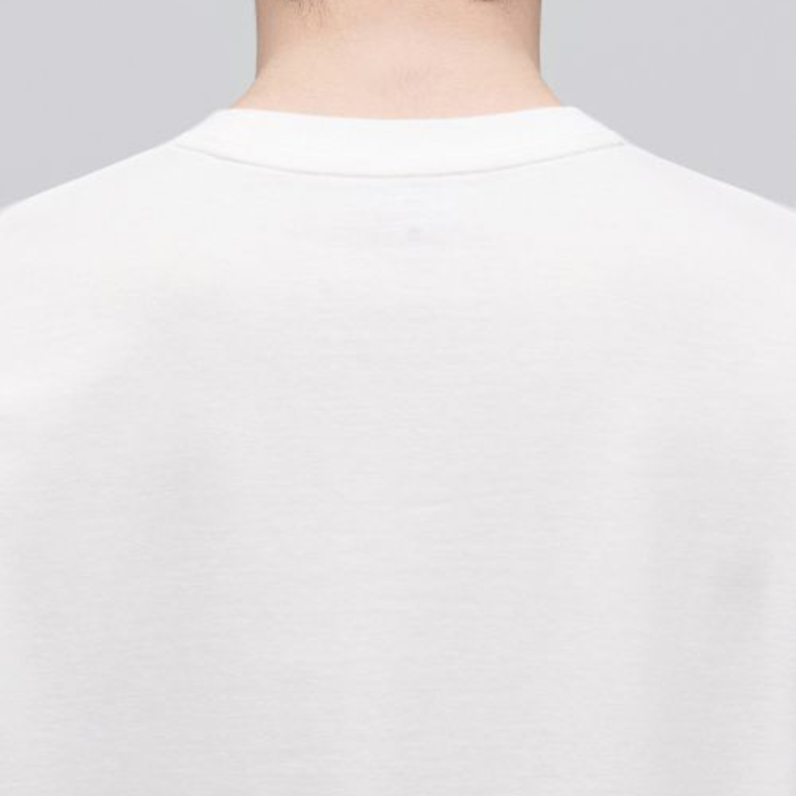 [Cooltandard] Crew Neck Long Sleeve T-Shirt [Cream]