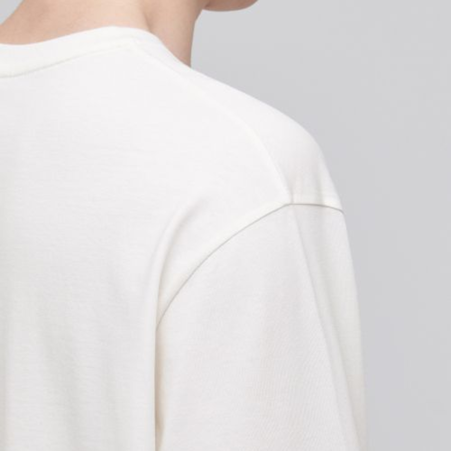 [Cooltandard] Crew Neck Long Sleeve T-Shirt [Cream]