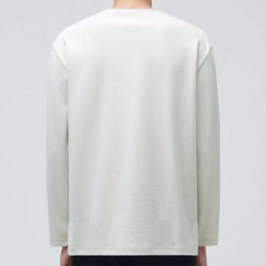 Ponte Crew Neck Long Sleeve T-Shirt [Dusty Cream]