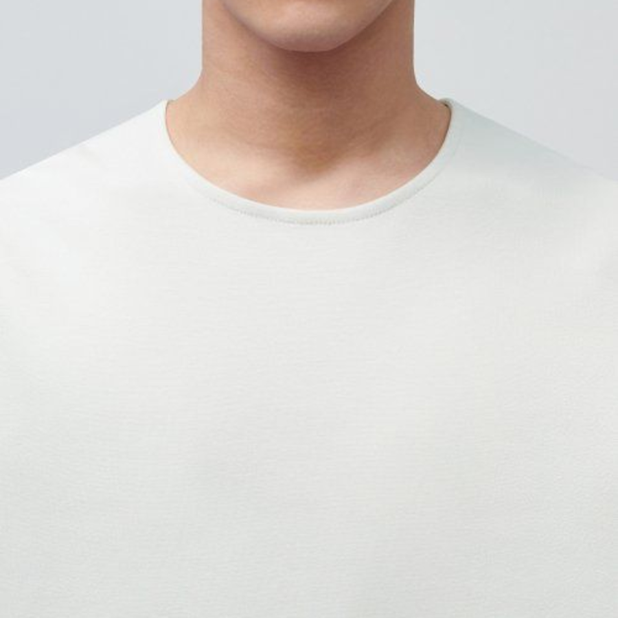 Ponte Crew Neck Long Sleeve T-Shirt [Dusty Cream]