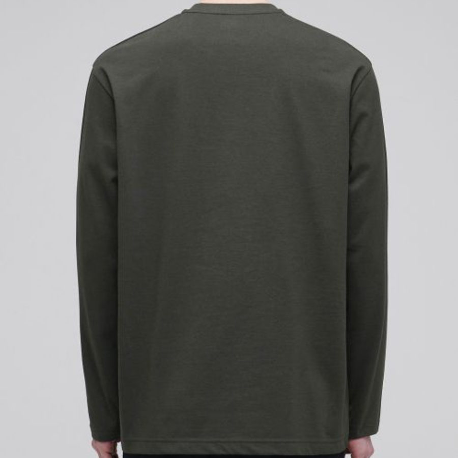 [Cooltandard] Crew Neck Long Sleeve T-Shirt [Khaki]