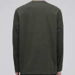 [Cooltandard] Crew Neck Long Sleeve T-Shirt [Khaki]