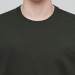 [Cooltandard] Crew Neck Long Sleeve T-Shirt [Khaki]