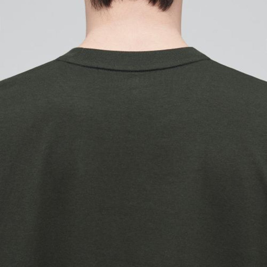 [Cooltandard] Crew Neck Long Sleeve T-Shirt [Khaki]