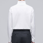 Relaxed Turtleneck Long Sleeve T-Shirt [White]