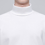 Relaxed Turtleneck Long Sleeve T-Shirt [White]