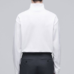 Relaxed Turtleneck Long Sleeve T-Shirt [White]