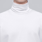 Relaxed Turtleneck Long Sleeve T-Shirt [White]