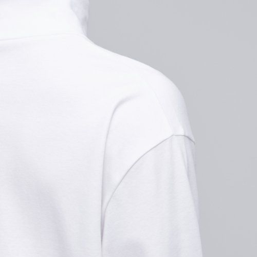 Relaxed Turtleneck Long Sleeve T-Shirt [White]