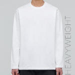 Heavyweight Relaxed Crew Neck Long Sleeve T-Shirt [White]