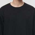 Silket Relaxed Crew Neck Long Sleeve T-Shirt [Black]