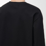 Silket Relaxed Crew Neck Long Sleeve T-Shirt [Black]