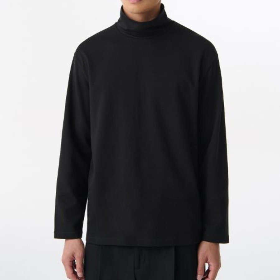 [Hitstandard] Turtleneck Long Sleeve T-Shirt [Black]