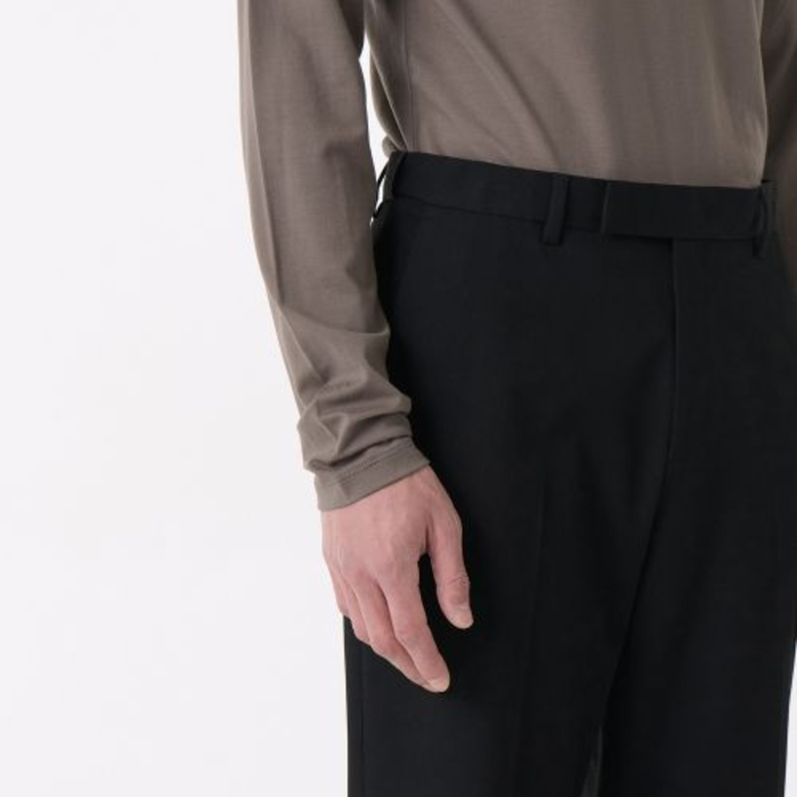 Tencel Slim Mock Neck Long Sleeve T-Shirt [Taupe]