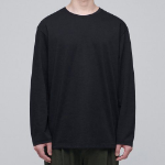 Supima Relaxed Crew Neck Long Sleeve T-Shirt [Black]