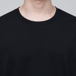 Supima Relaxed Crew Neck Long Sleeve T-Shirt [Black]