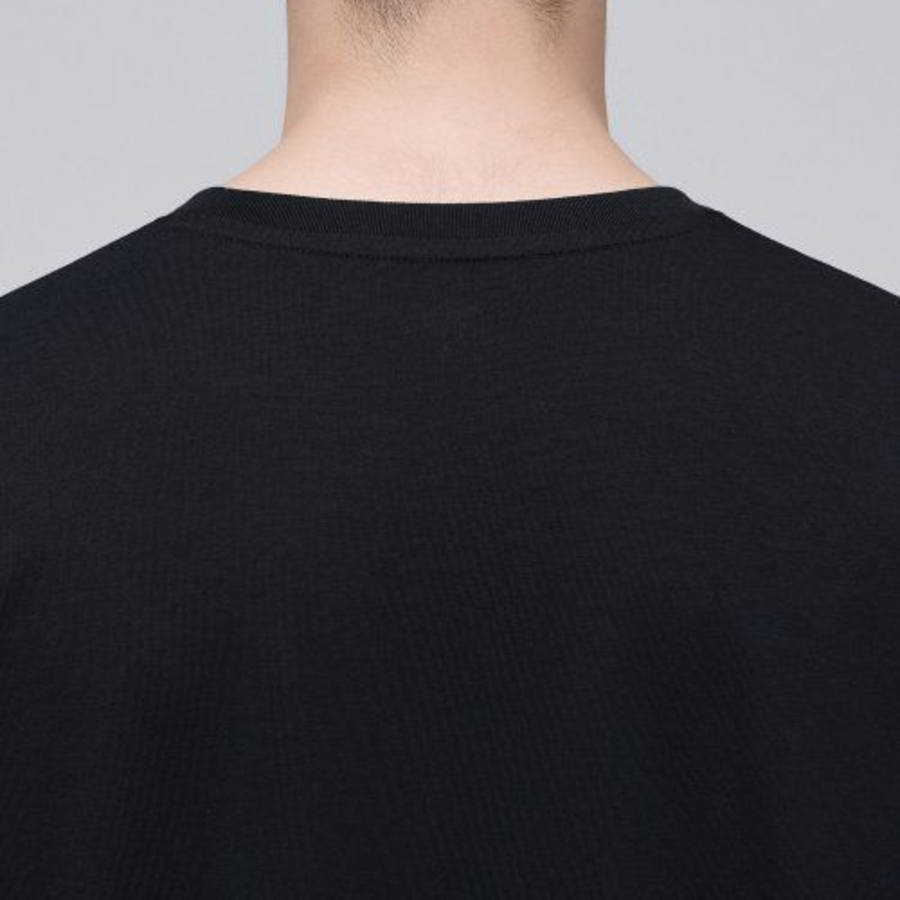 Supima Relaxed Crew Neck Long Sleeve T-Shirt [Black]
