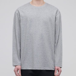 [Coolstandard] Crew Neck Long Sleeve T-Shirt [Grey]