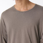 Relaxed CR Scoop Neck Long Sleeve T-Shirt [Taupe]